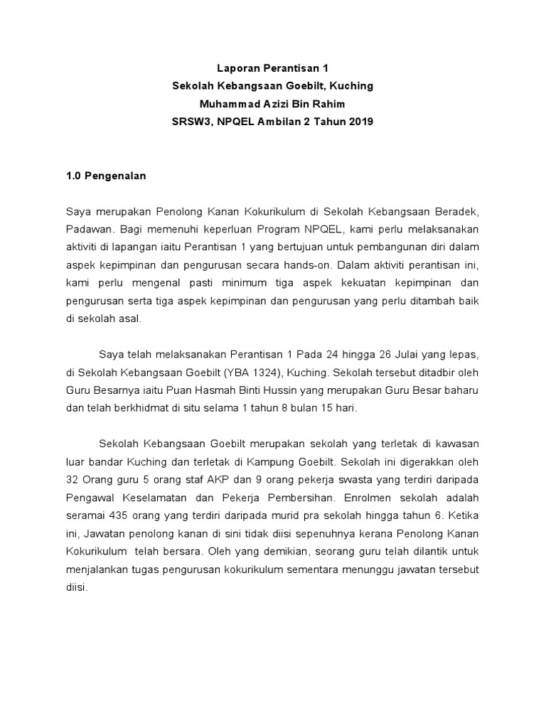 Laporan Perantisan 1 Muhammad Azizi Rahim  PDF