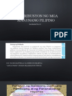 KONTRIBUSYON NG Mga Sinaunang PILIpino