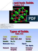 Metallic and Ionic Solids Metallic and Ionic Solids