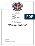 "Presentation": Faculty of Computing & IT Department of Computer Sciences