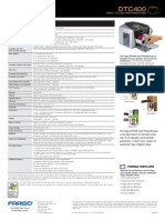Impresora de Credenciales DTC400 Fargo Especificaciones