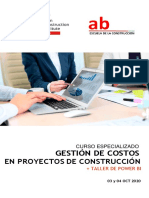 Curso Especializado Gestion de Costos Octubre 2020