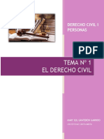 Dcivil I Tema #1 El Derecho Civil