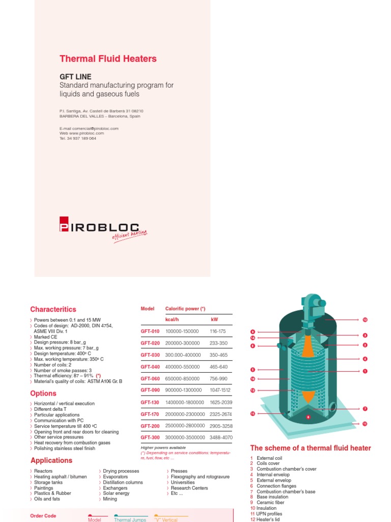 Thermal Oil Heaters PDF Building Insulation Fuels