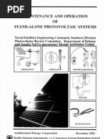 Maintenance and Operation of Sa Pvs