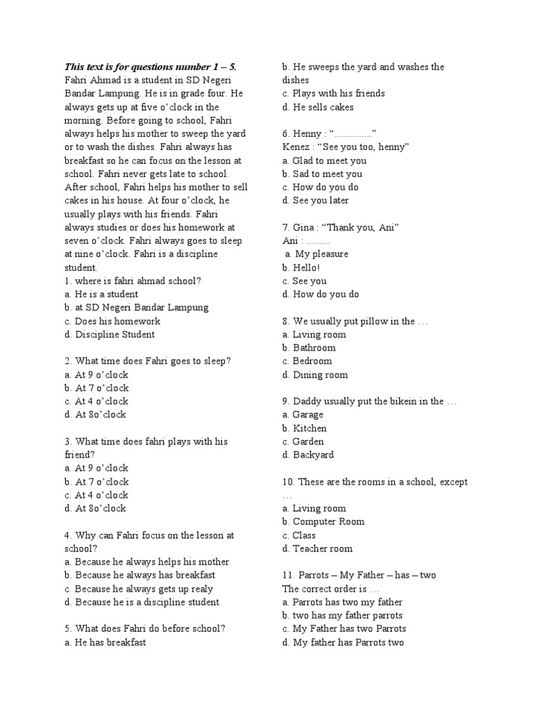 This Text Is For Questions Number 1 | PDF | Room | Interior Design