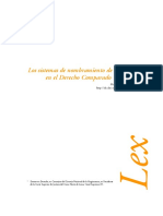 Los Sistemas de Nombramiento de Magistrados en El Derecho Comparado y en El Perú