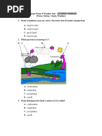 Water Cycle Weather Matter Assessment Studentand Teacher Versions