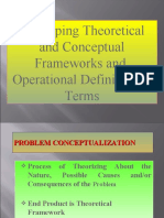 Developing Theoretical and Conceptual Frameworks and Operational Definition of Terms