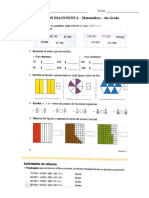 EVALUACIÓN DIAGNÓSTICA – Matemáticas – 4to Grado