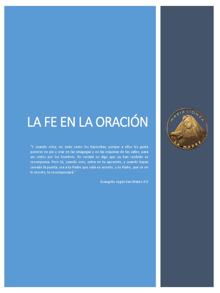La Fe en la Oración: Guía de Oraciones | PDF | Oración | María, madre ...