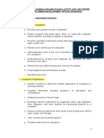 FUNCTIONS OF THE Add'l Positions