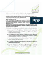 Comunicado Decreto 376 y 374 de Junio 09 de 2021.