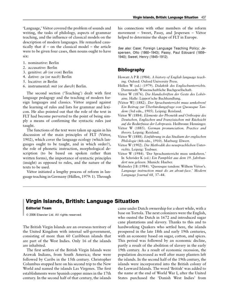 Virgin Islands British Language Situation by Editorial Team PDF