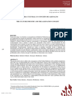 Industria cultural e o conceito de alienação