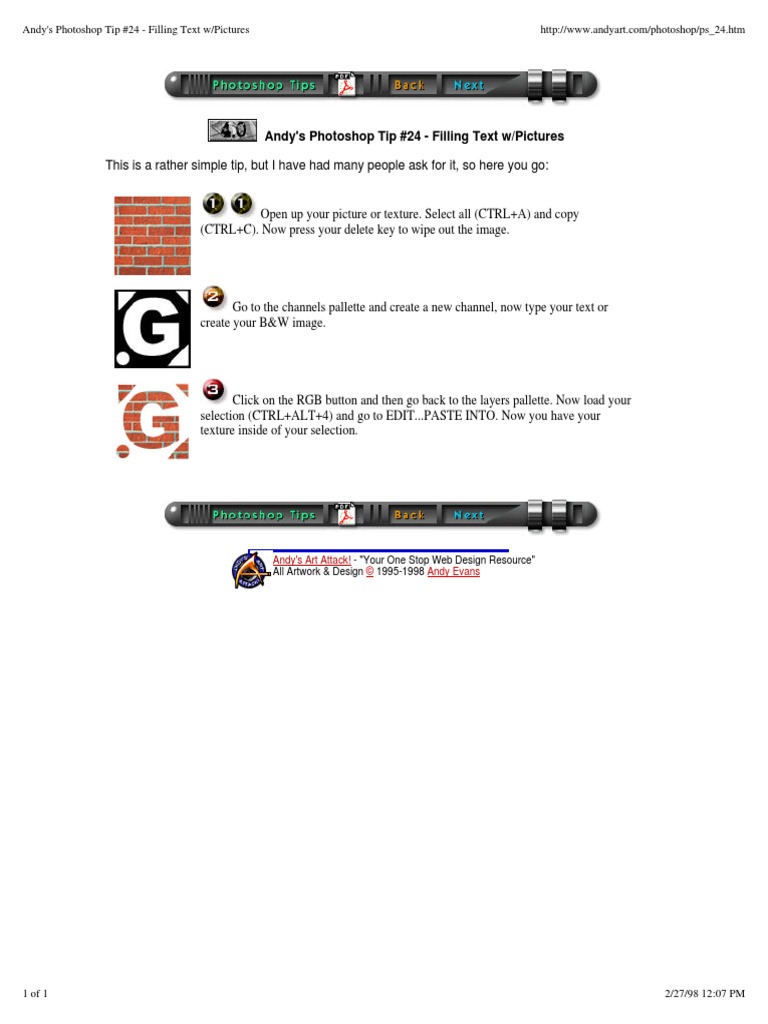 #24 - Filling Text With Pictures | PDF