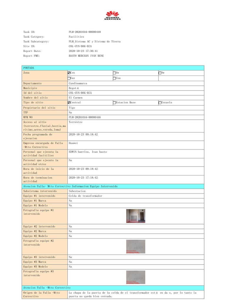PLM-20201016-00000448 COL-CUN-BOG-ECA Checklist sub@PLM Sistema AC y ...
