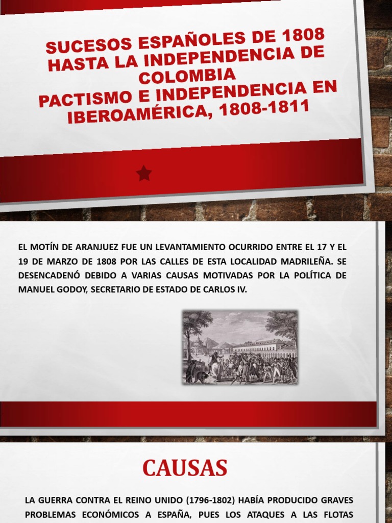 Sucesos Españoles de 1808 Hasta La Independencia de 12019 | PDF ...