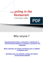Recycling in The Restaurant: Christopher Miller