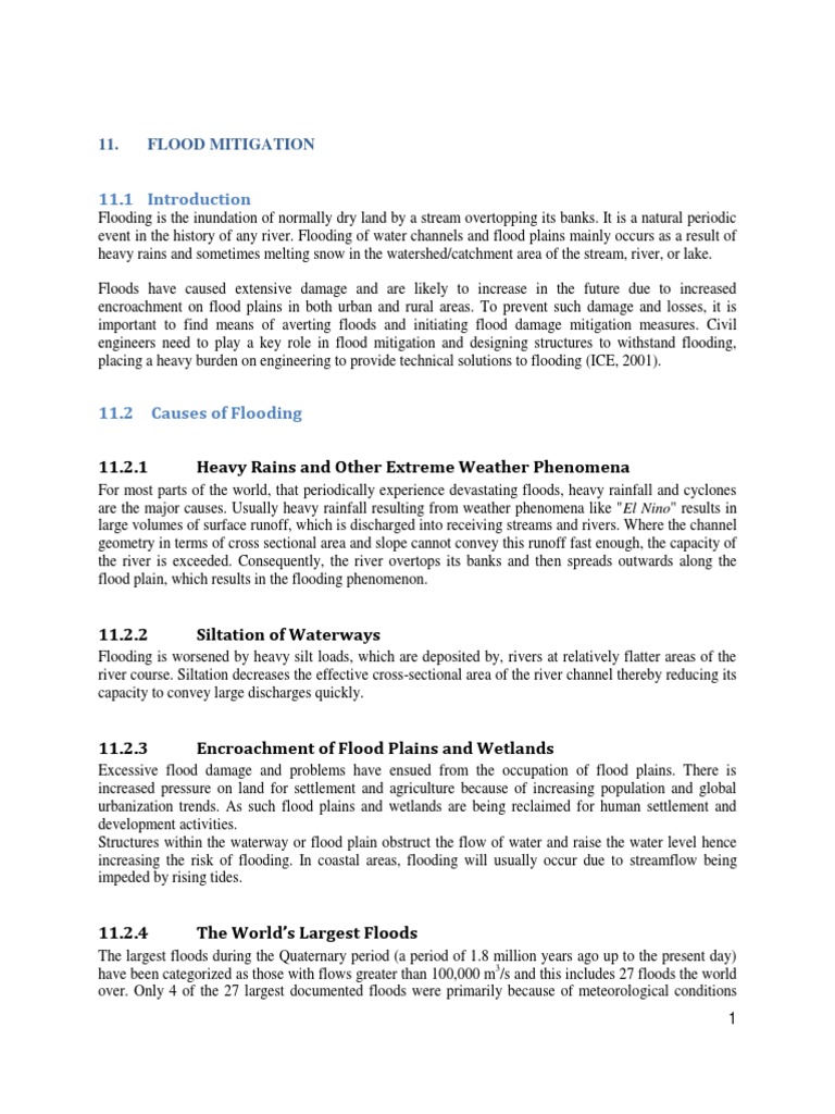 1112 Flood Mitigation and Routing | PDF | Flood | Surface Runoff