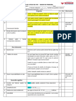 Lista de Cotejo de 4to - Grado de Primaria: #Dinámica Familiar Preguntas Si No Observación 1 1