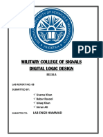 Military College Digital Logic Design Lab Report 08