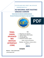 Universidad Nacional José Faustino Sánchez Carrión: Tema: Casos: Aplicacio NES Moviles (Atrapalo