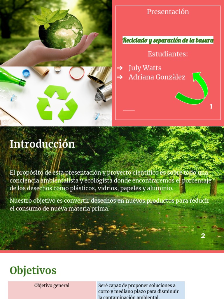 Conciencia Ambiental y Manejo de Basura | PDF | Reciclaje | Residuos