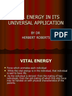 Vital Energy in Its Universal Application