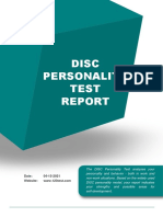 Disc Personality Test: Date: Website: 04-15-2021