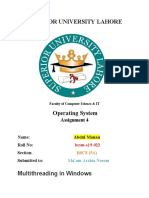 Superior University Lahore: Multithreading in Windows