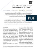 Entrepreneurial Failure: A Synthesis and Conceptual Framework of Its Effects