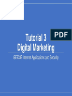 Tutorial 3 Digital Marketing: GE2338 Internet Applications and Security