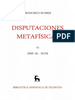 Suárez, Francisco. Disputaciones Metafísicas XL - XLVII. Edición Bilingüe. Madrid Gredos, 1964. Vol. 6
