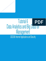 Tutorial 6 Data Analytics and Big Data For Management: GE2338 Internet Applications and Security