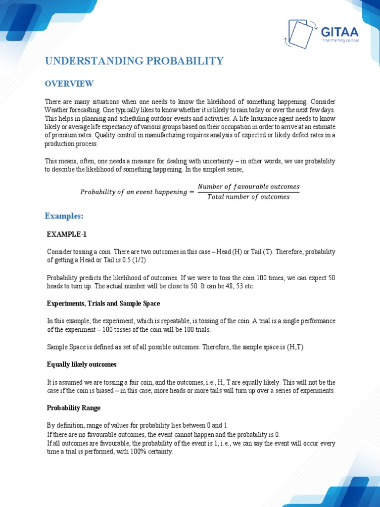 Understanding Probability: Example-1 | Download Free PDF | Probability ...