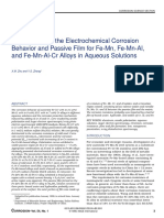 Investigation of The Electrochemical Corrosion Behavior and Passive Film For Fe-Mn, Fe-Mn-Al, and Fe-Mn-Al-Cr Alloys in Aqueous Solutions