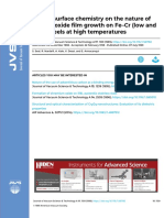 Role of Surface Chemistry On The Nature of Passive Oxide Film Growth On Fe-Cr (Low and High) Steels at High Temperatures