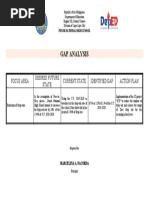 Gap Analysis: Focus Area Desired Future State Current State Identified Gap Action Plan