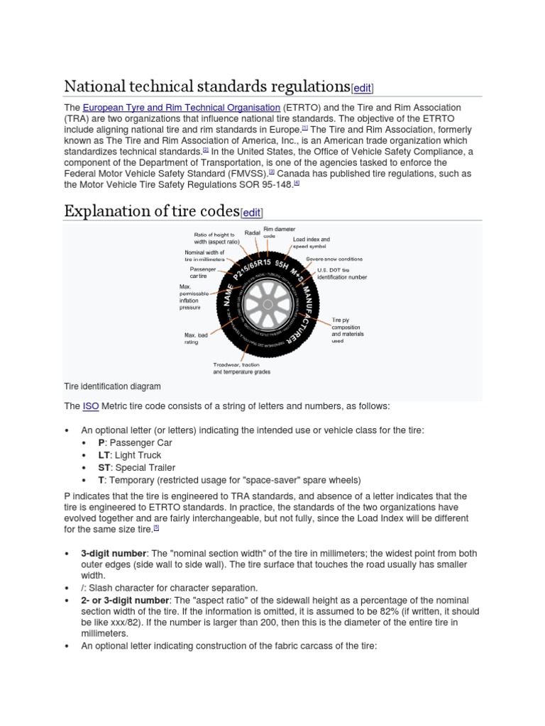01 Explanation of Tire Codes | PDF | Tire | Automotive Industry