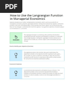 How To Use The Langrangian Function in Managerial Economics