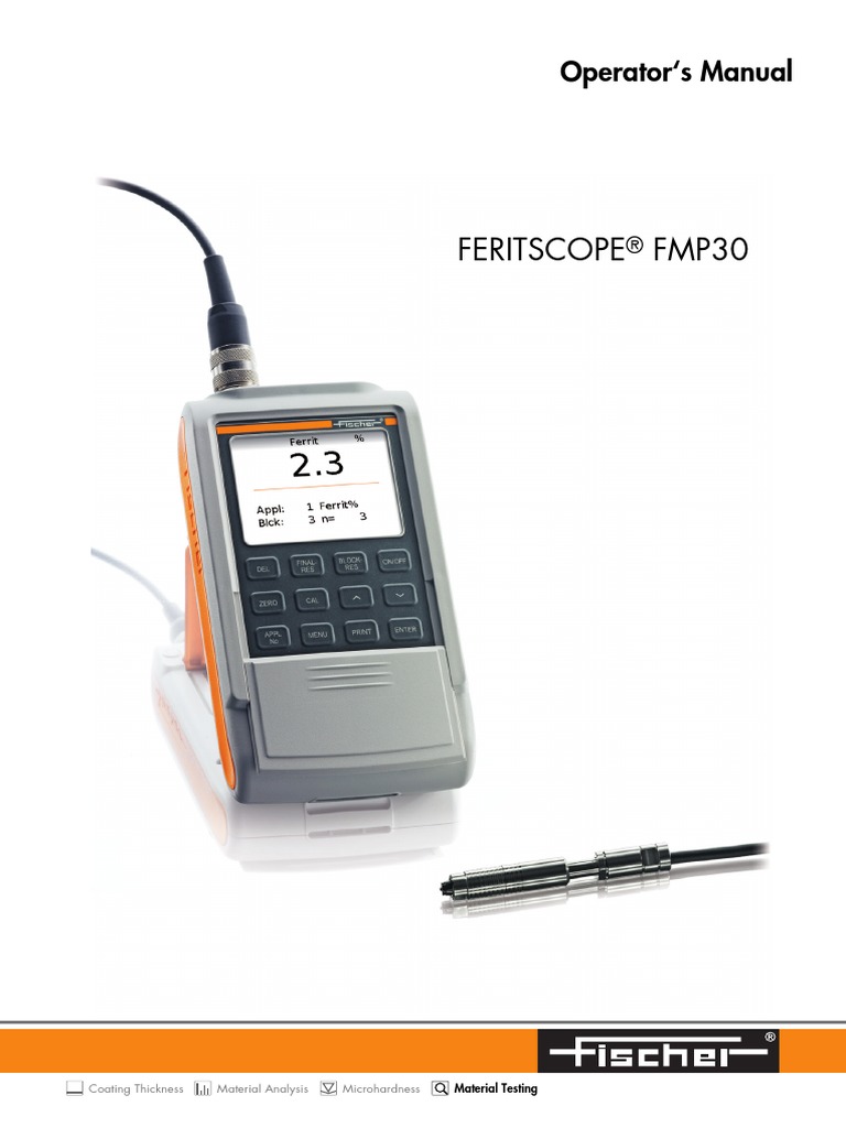 Opm Fmp30 Feritscope 902097 en PDF Calibration Electrical Connector