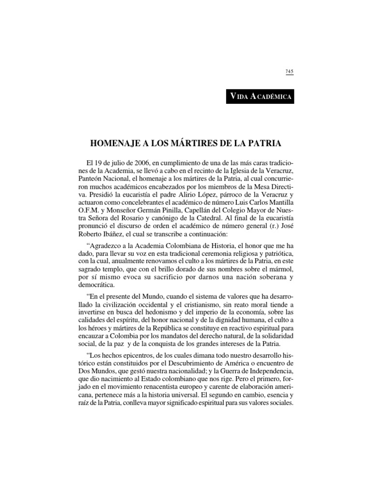 Homenaje A Los Heroes de La Patria Colombia | PDF | Colombia | Bogotá