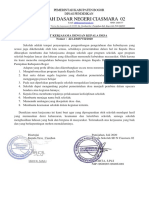 Sekolah Dasar Negeri Ciasmara 02: Surat Kerjasama Dengan Kepala Desa Nomor: 421.2/025/VII/2020