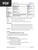 Standard Operating Procedure SOP Template