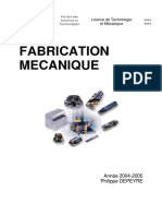 Fabrication Mecanique Cours