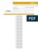 Avaliação Diagnóstica de Entrada: Matemática