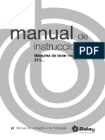 Máquina de Lavar Roupa 3TS... : PT Manual de Utilização e de Instalação