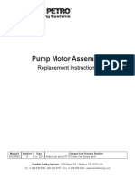 Pump Motor Assembly Replacement and Installation Instructions