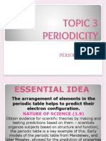 Topic 3 Periodicity: 3.1 Periodic Table
